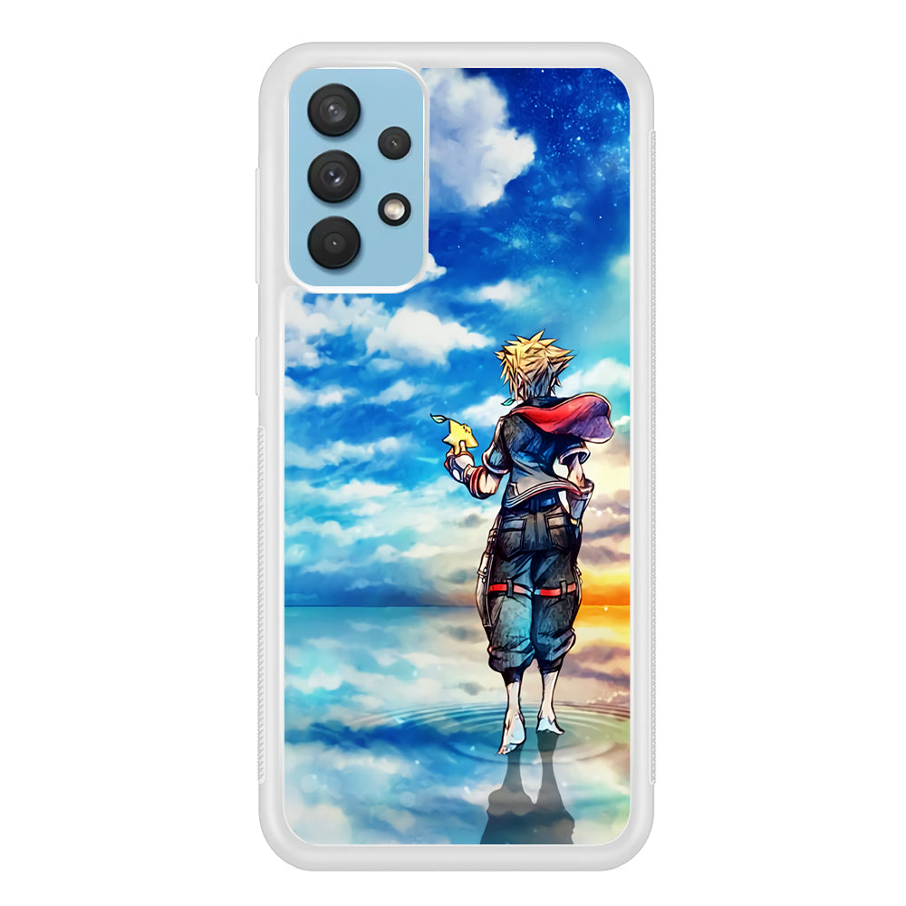 Kingdom Hearts Art Samsung Galaxy A32 Case-Phone Case-Rubber White (2D Case)-Altracase
