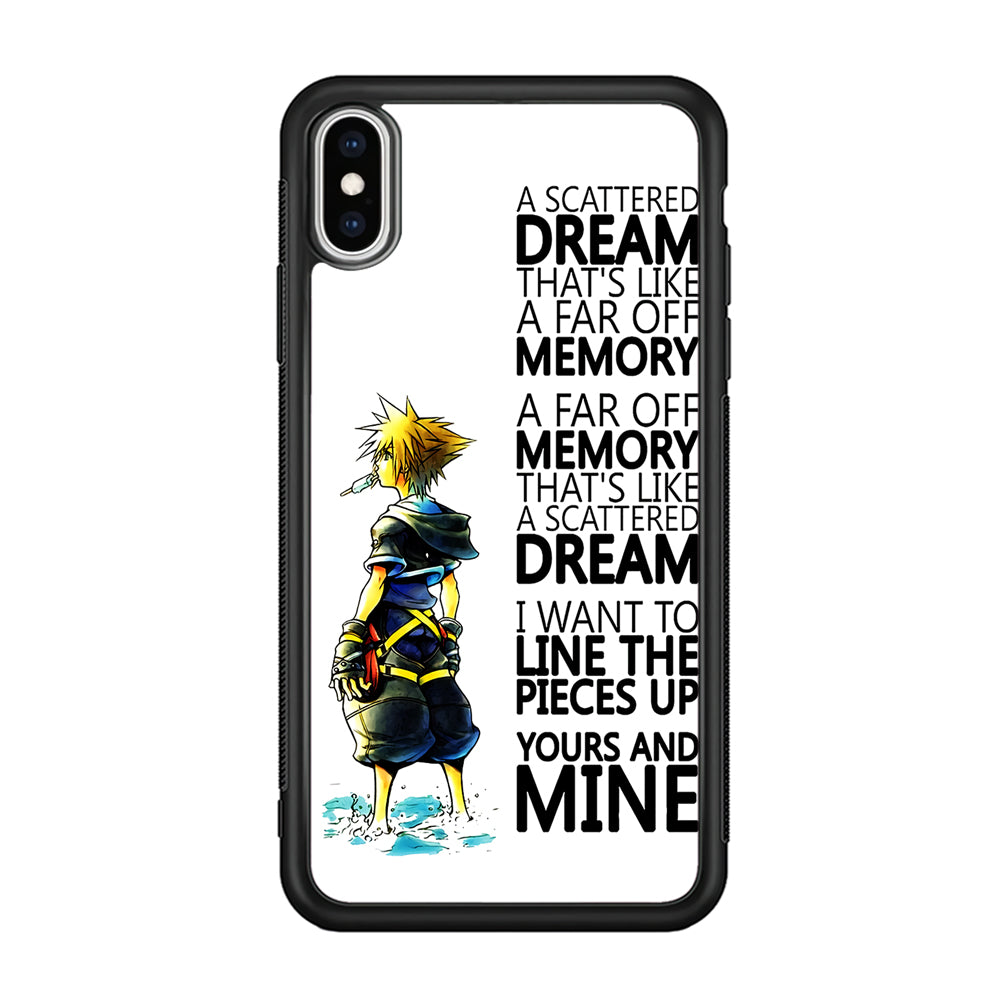 Kingdom Hearts Quote iPhone Xs Case-Phone Case-Rubber Black (2D Case)-Altracase