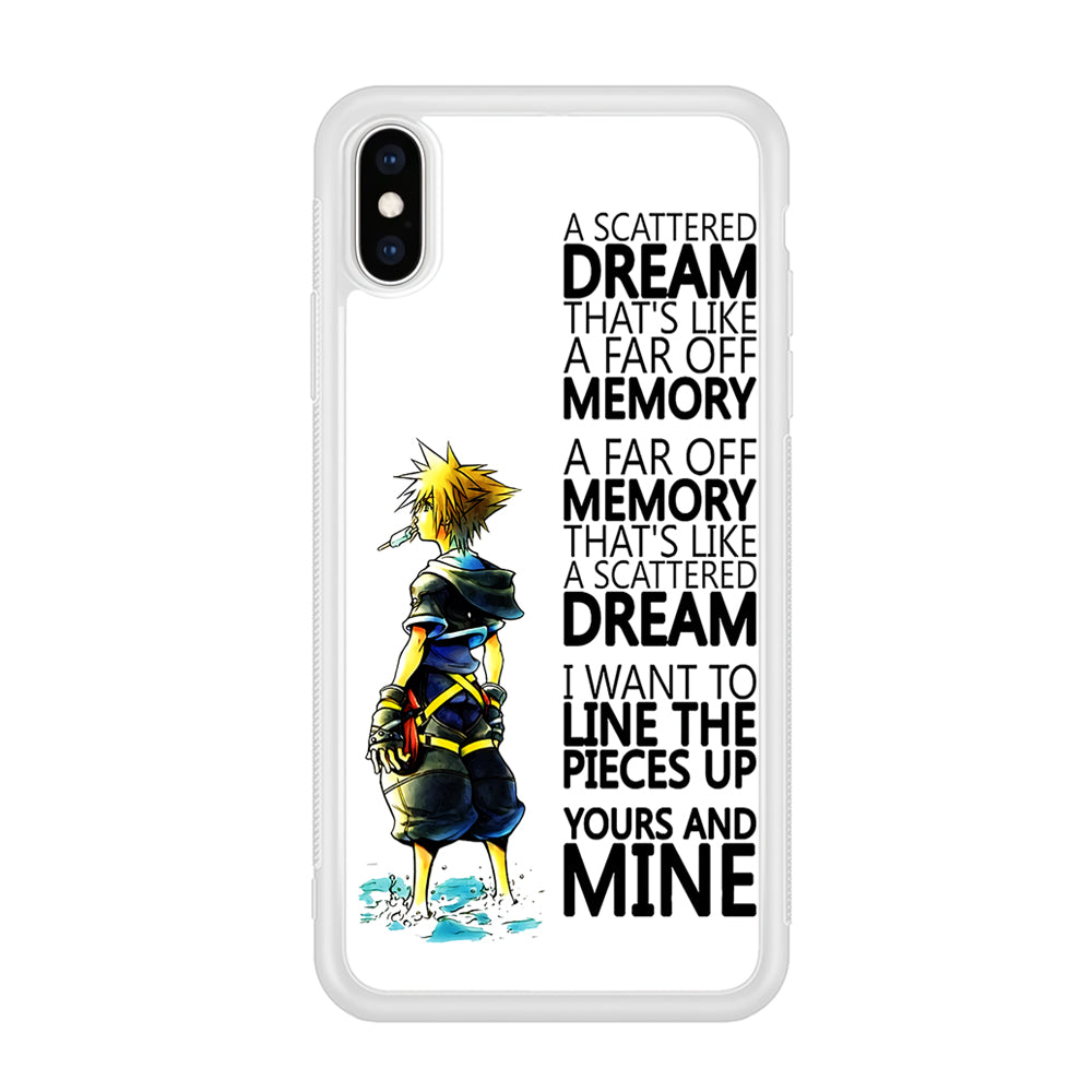 Kingdom Hearts Quote iPhone Xs Case-Phone Case-Rubber White (2D Case)-Altracase