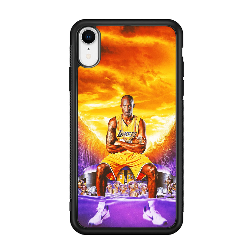 Kobe Bryant Legends Lakers iPhone XR Case-Phone Case-Rubber Black (2D Case)-Altracase
