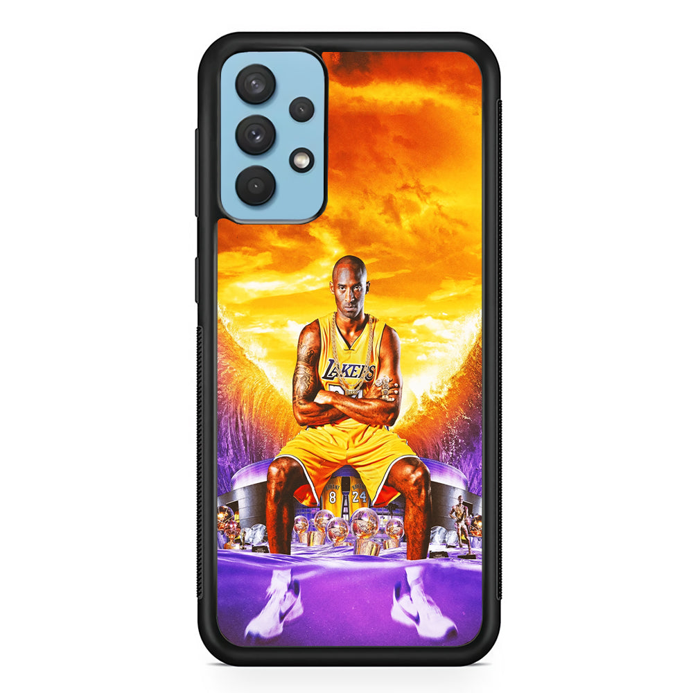 Kobe Bryant Legends Lakers Samsung Galaxy A32 Case-Phone Case-Rubber Black (2D Case)-Altracase