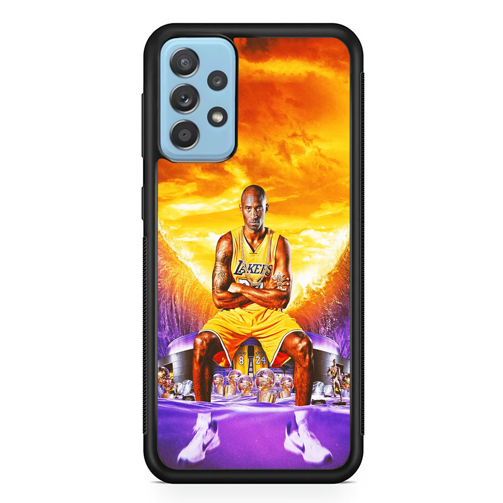 Kobe Bryant Legends Lakers Samsung Galaxy A52 Case-Phone Case-Rubber Black (2D Case)-Altracase