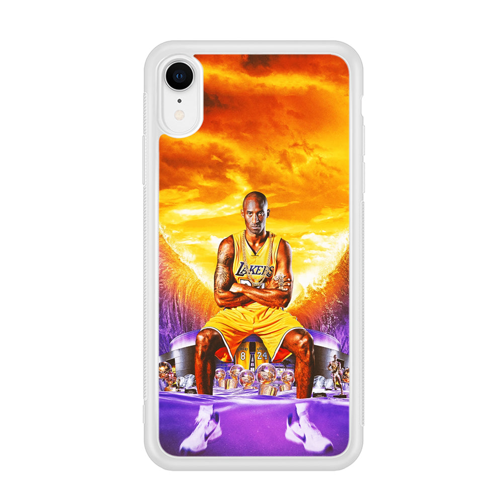 Kobe Bryant Legends Lakers iPhone XR Case-Phone Case-Rubber White (2D Case)-Altracase