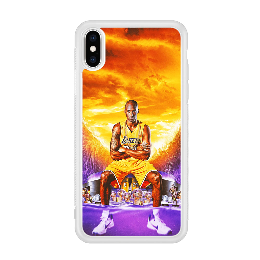 Kobe Bryant Legends Lakers iPhone Xs Case-Phone Case-Rubber White (2D Case)-Altracase