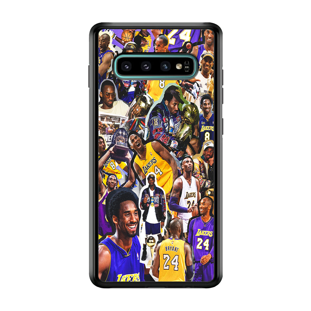 Kobe bryant lakers Collage Samsung Galaxy S10 Case-Phone Case-Rubber Black (2D Case)-Altracase