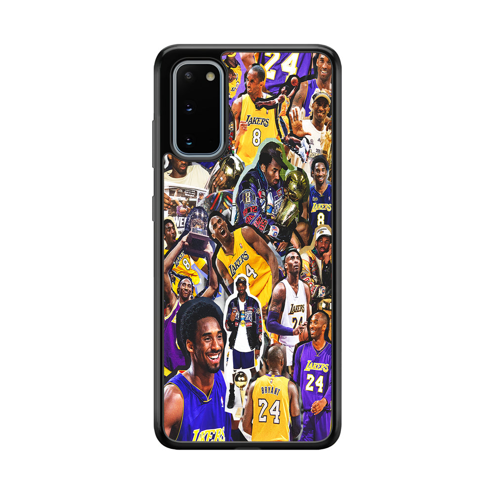 Kobe bryant lakers Collage Samsung Galaxy S20 Case-Phone Case-Rubber Black (2D Case)-Altracase