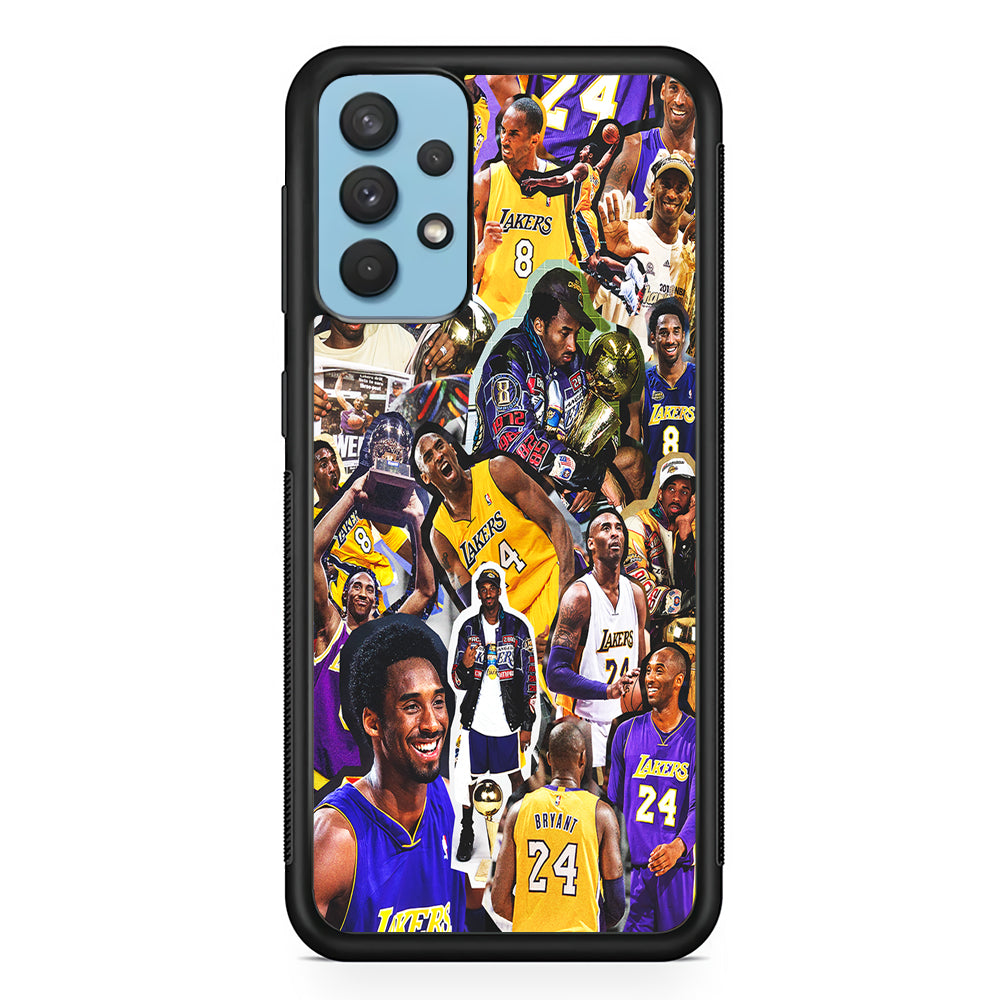 Kobe bryant lakers Collage Samsung Galaxy A32 Case-Phone Case-Rubber Black (2D Case)-Altracase