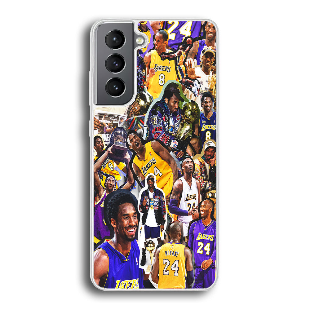 Kobe bryant lakers Collage Samsung Galaxy S22 Plus Case-Phone Case-Rubber White (2D Case)-Altracase