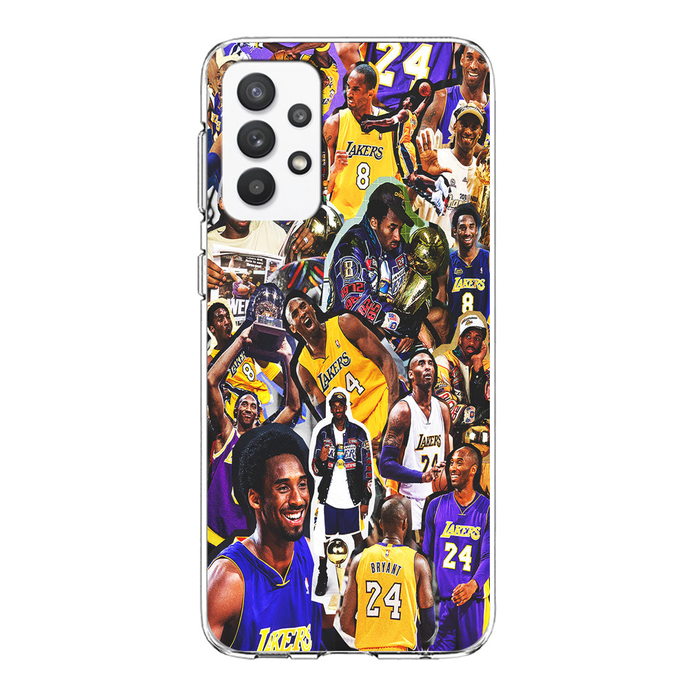 Kobe bryant lakers Collage Samsung Galaxy A32 Case-Phone Case-Clear Soft Case-Altracase