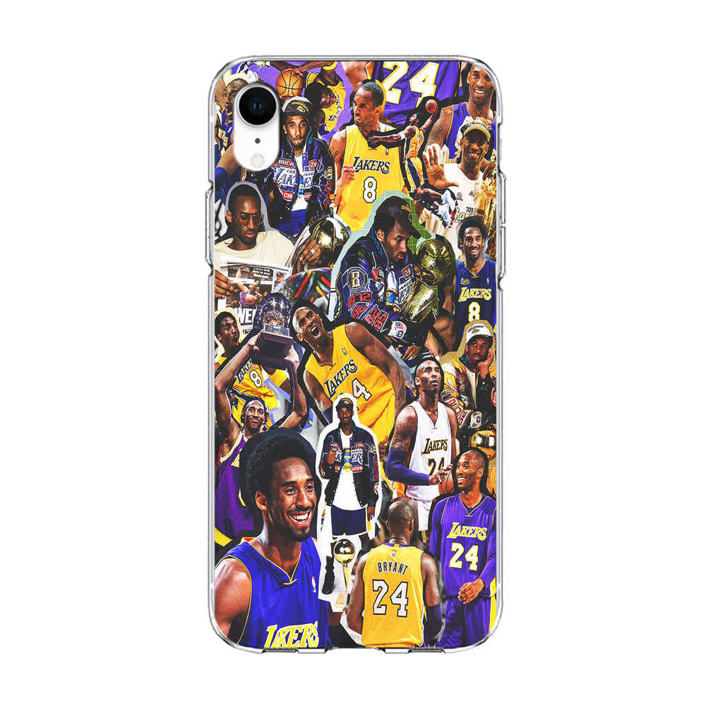 Kobe bryant lakers Collage iPhone XR Case-Phone Case-Clear Soft Case-Altracase