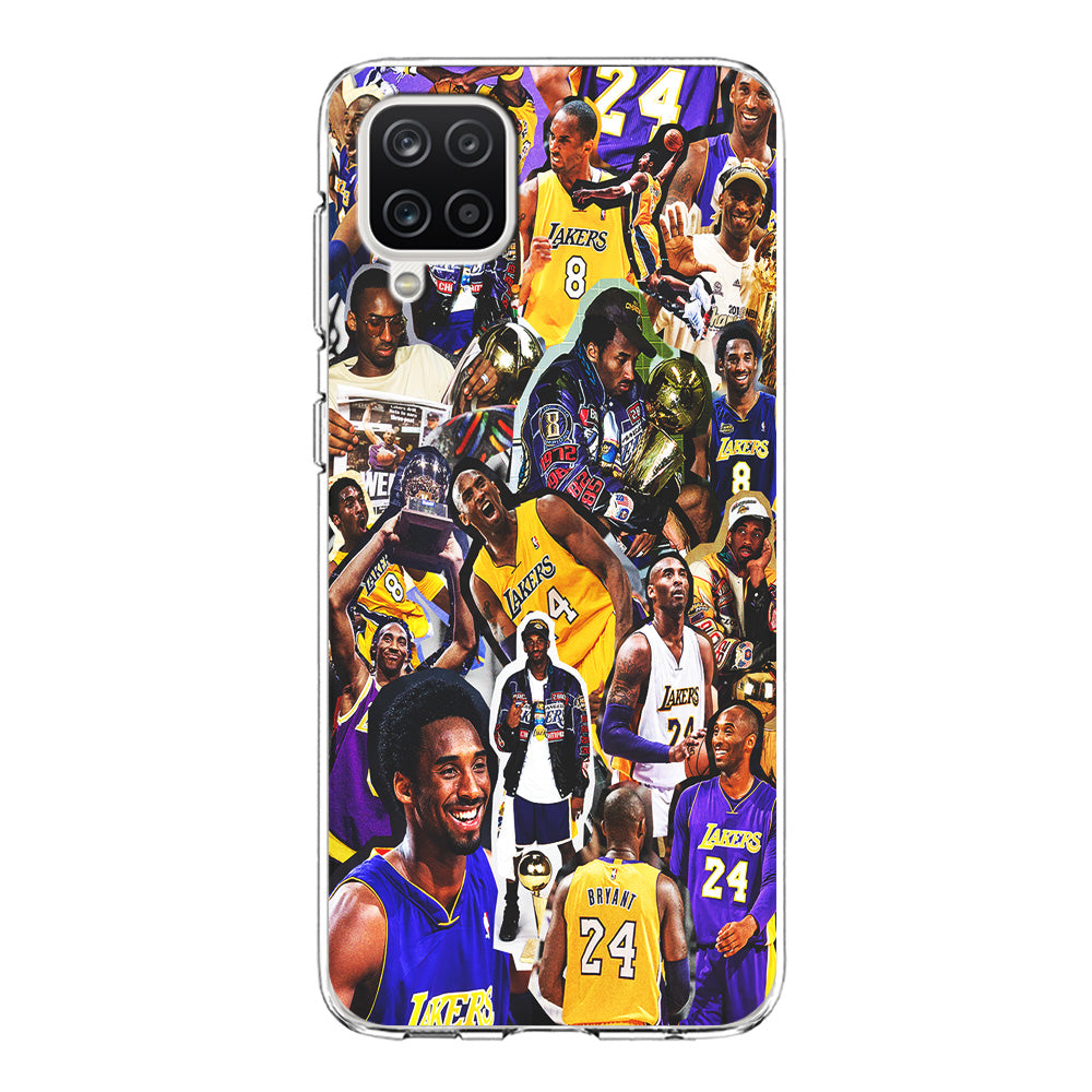 Kobe bryant lakers Collage Samsung Galaxy A12 Case-Phone Case-Clear Soft Case-Altracase