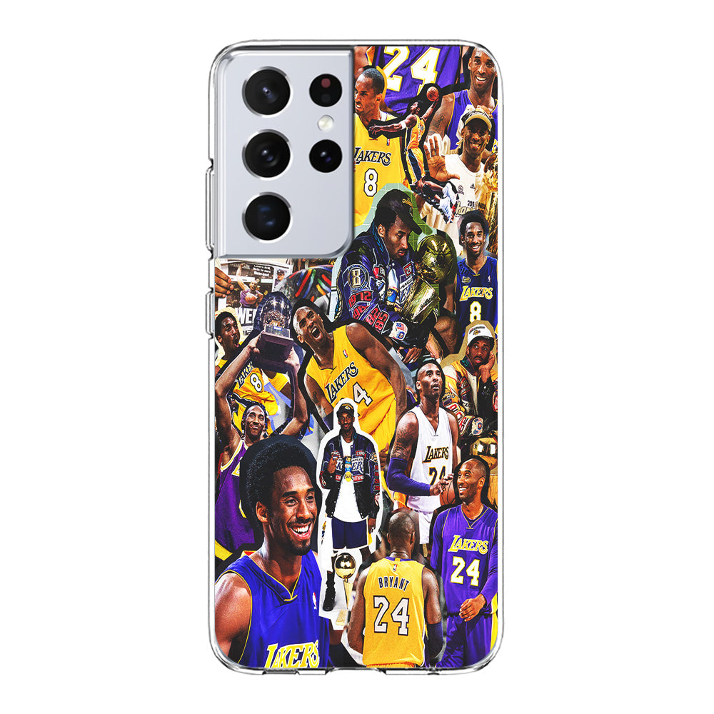 Kobe bryant lakers Collage Samsung Galaxy S21 Ultra Case-Phone Case-Clear Soft Case-Altracase