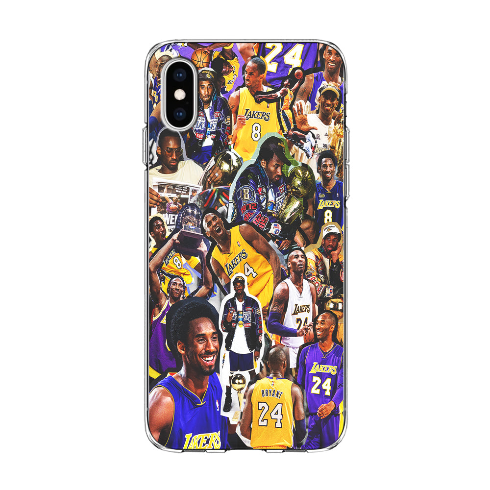 Kobe bryant lakers Collage iPhone X Case-Phone Case-Clear Soft Case-Altracase