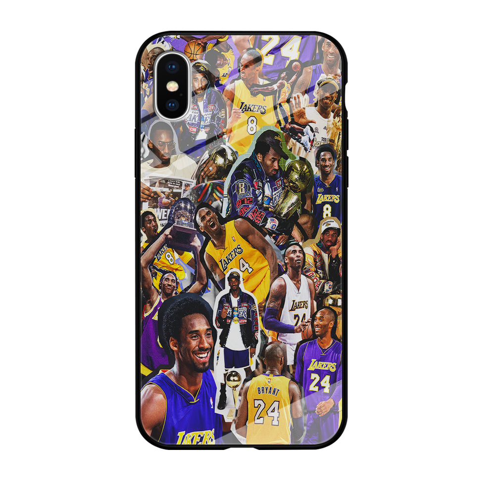 Kobe bryant lakers Collage iPhone X Case-Phone Case-Tempered Glass Case-Altracase