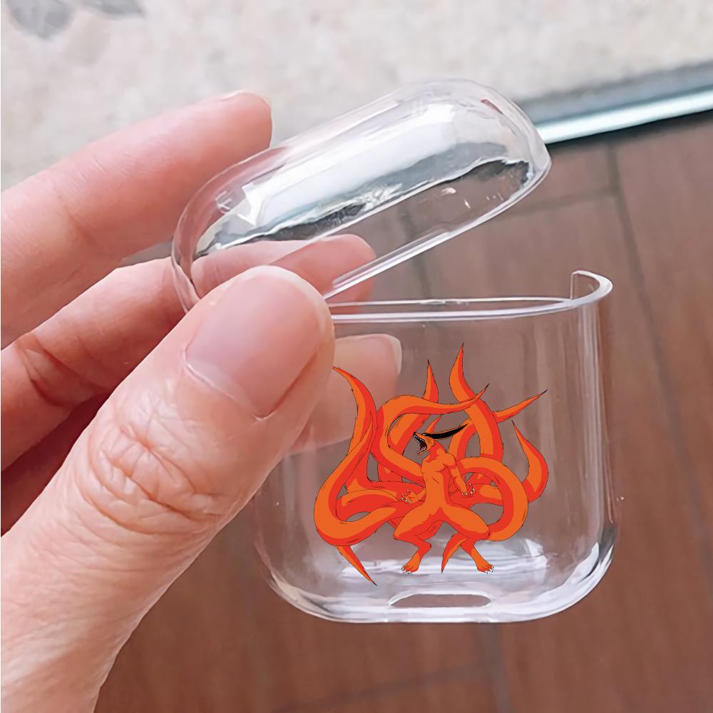 Kurama Naruto Uzumak Hard Plastic Protective Clear Case Cover For Apple Airpods-AirPod Case-Altracase