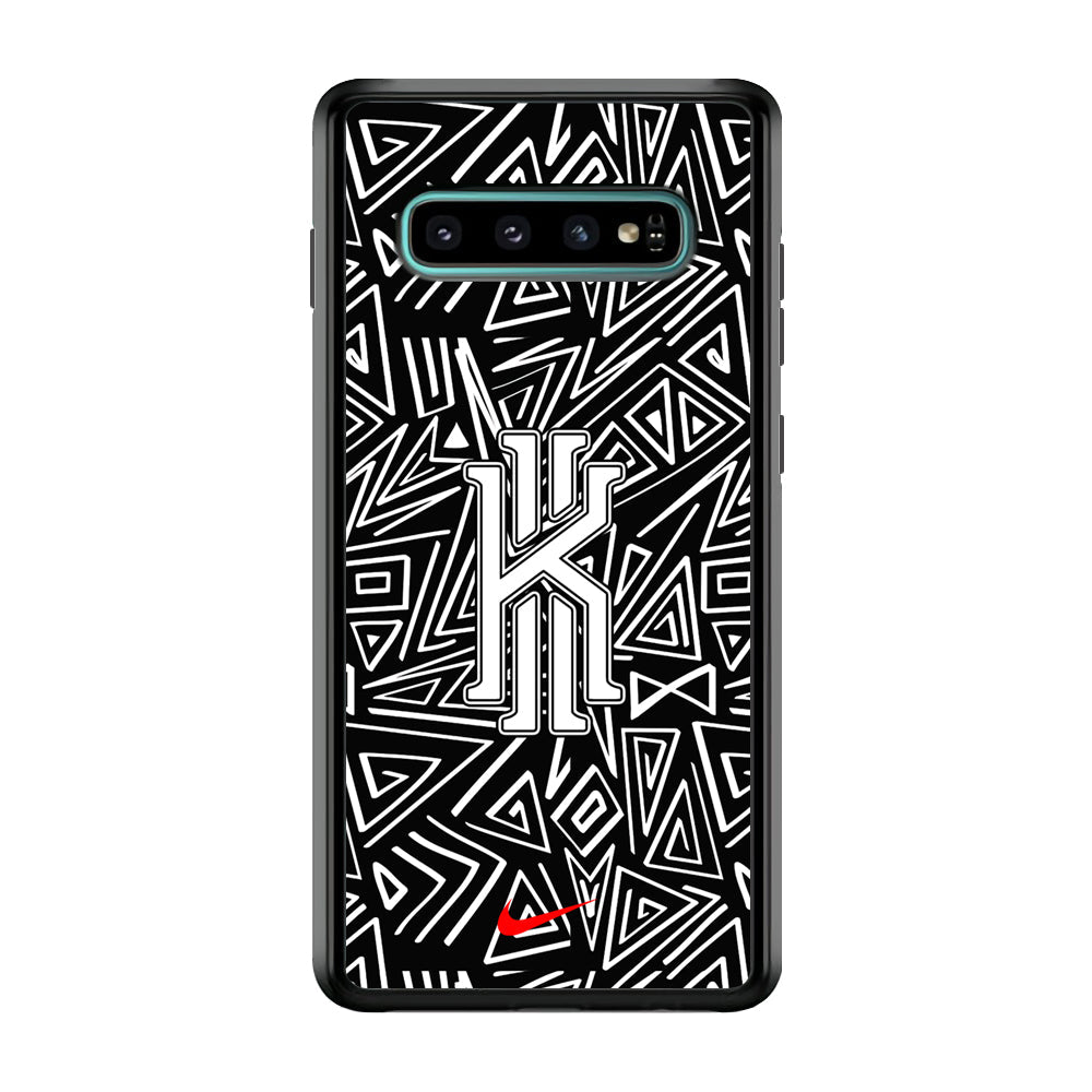 Kyrie Irving Abstract Shapes Samsung Galaxy S10 Plus Case-Mobile Phone Case-Rubber Black (2D Case)-Altracase