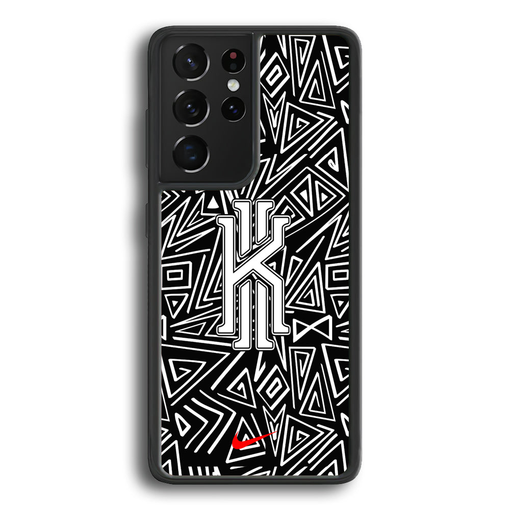 Kyrie Irving Abstract Shapes Samsung Galaxy S21 Ultra Case-Mobile Phone Case-Rubber Black (2D Case)-Altracase
