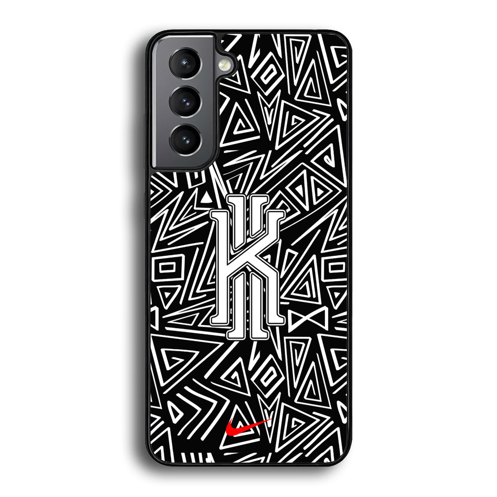 Kyrie Irving Abstract Shapes Samsung Galaxy S24 Case-Mobile Phone Case-Rubber Black (2D Case)-Altracase