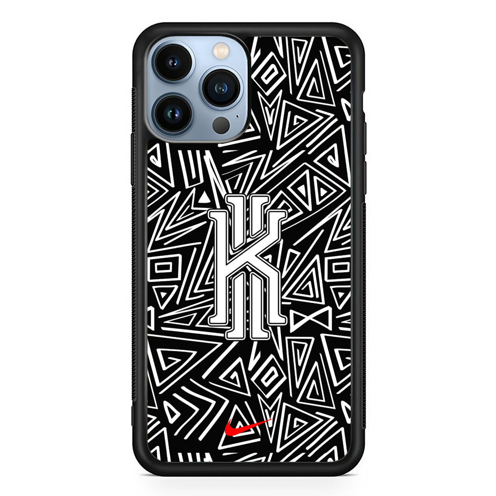 Kyrie Irving Abstract Shapes iPhone 15 Pro Case-Mobile Phone Case-Rubber Black (2D Case)-Altracase