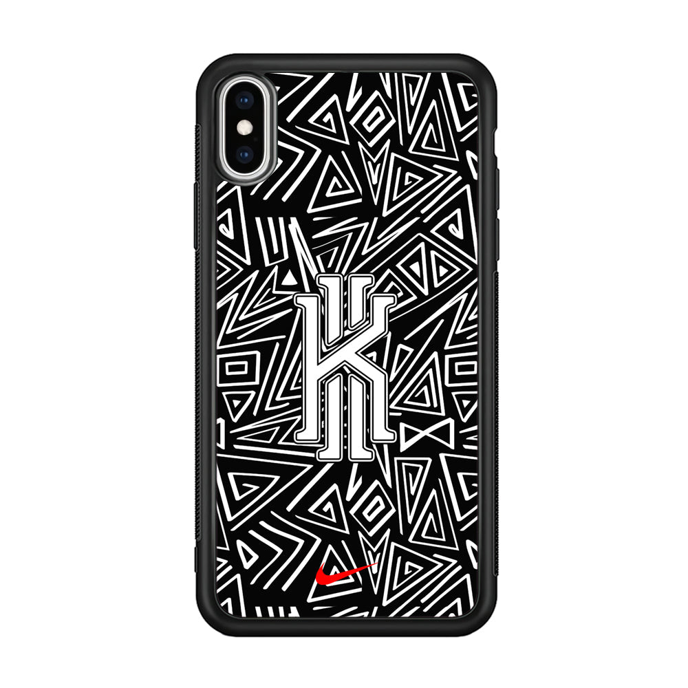 Kyrie Irving Abstract Shapes iPhone Xs Max Case-Mobile Phone Case-Rubber Black (2D Case)-Altracase