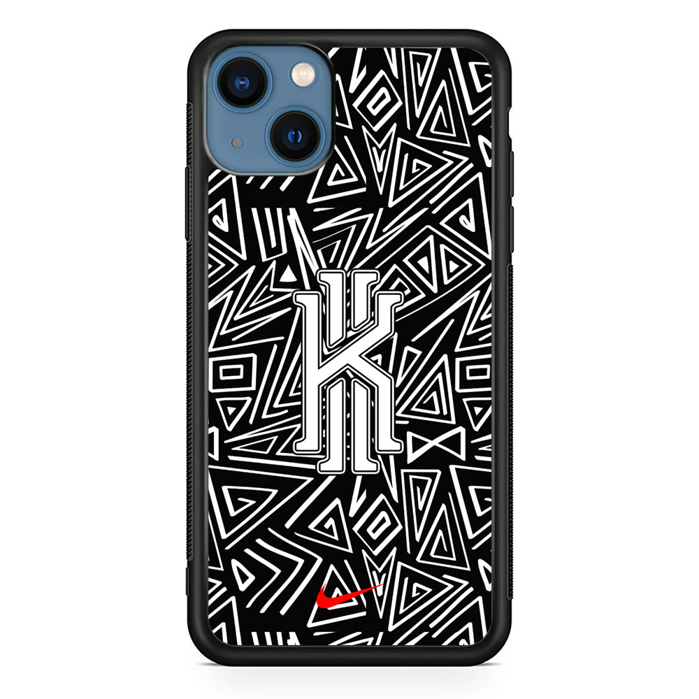 Kyrie Irving Abstract Shapes iPhone 14 Case-Mobile Phone Case-Rubber Black (2D Case)-Altracase