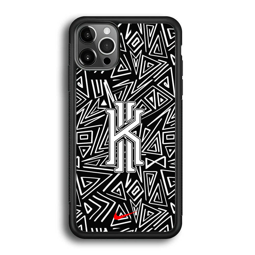 Kyrie Irving Abstract Shapes iPhone 12 Pro Case-Mobile Phone Case-Rubber Black (2D Case)-Altracase