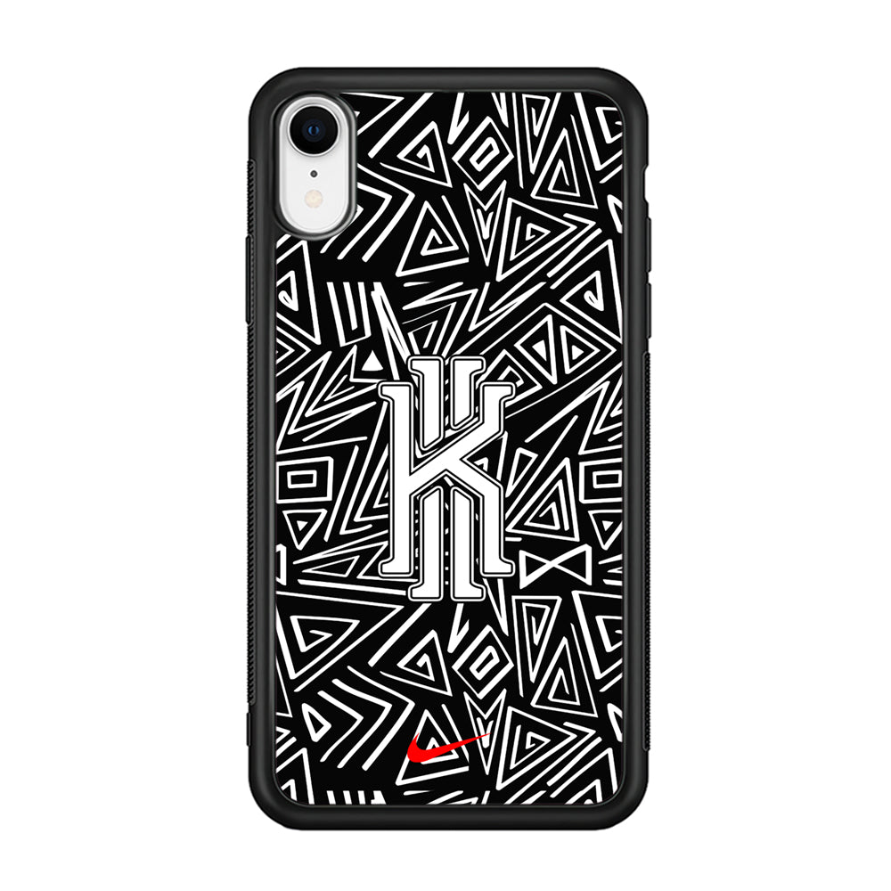 Kyrie Irving Abstract Shapes iPhone XR Case-Mobile Phone Case-Rubber Black (2D Case)-Altracase