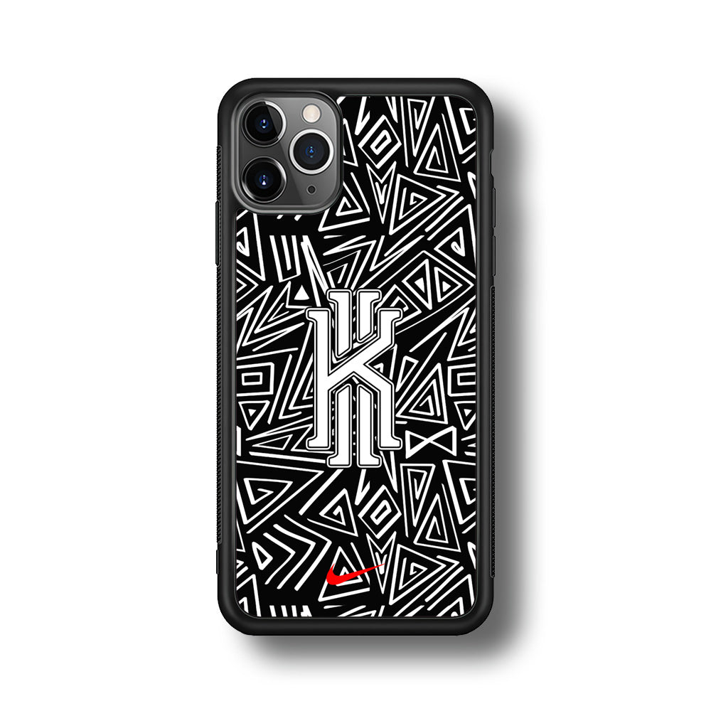 Kyrie Irving Abstract Shapes iPhone 11 Pro Case-Mobile Phone Case-Rubber Black (2D Case)-Altracase
