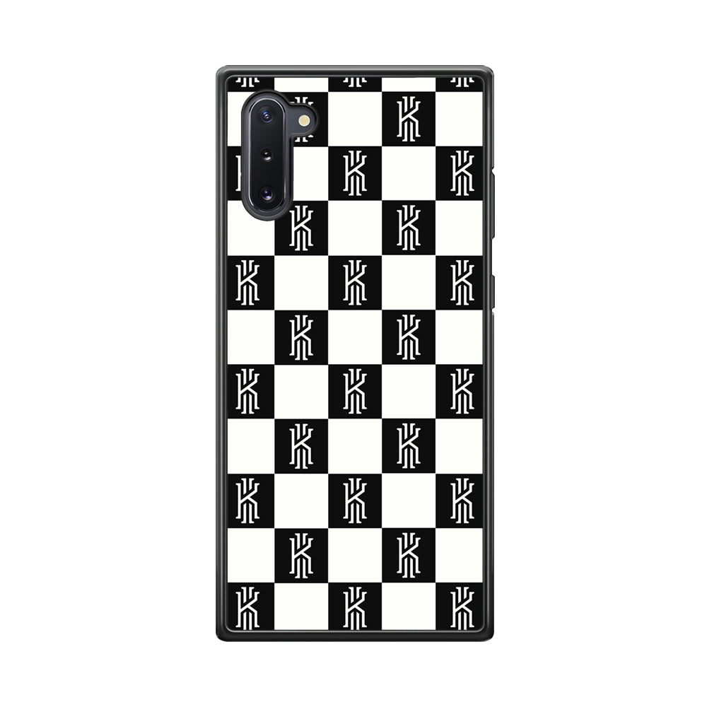 Kyrie Irving Chess Pattern Samsung Galaxy Note 10 Case-Mobile Phone Case-Rubber Black (2D Case)-Altracase