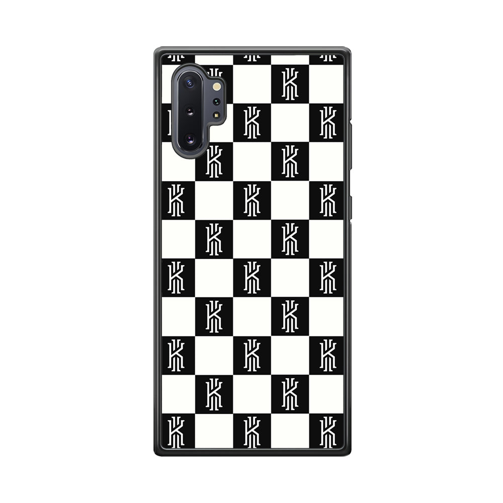 Kyrie Irving Chess Pattern Samsung Galaxy Note 10 Plus Case-Mobile Phone Case-Rubber Black (2D Case)-Altracase