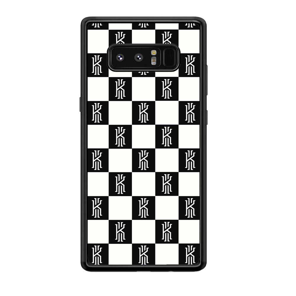 Kyrie Irving Chess Pattern Samsung Galaxy Note 8 Case-Mobile Phone Case-Rubber Black (2D Case)-Altracase