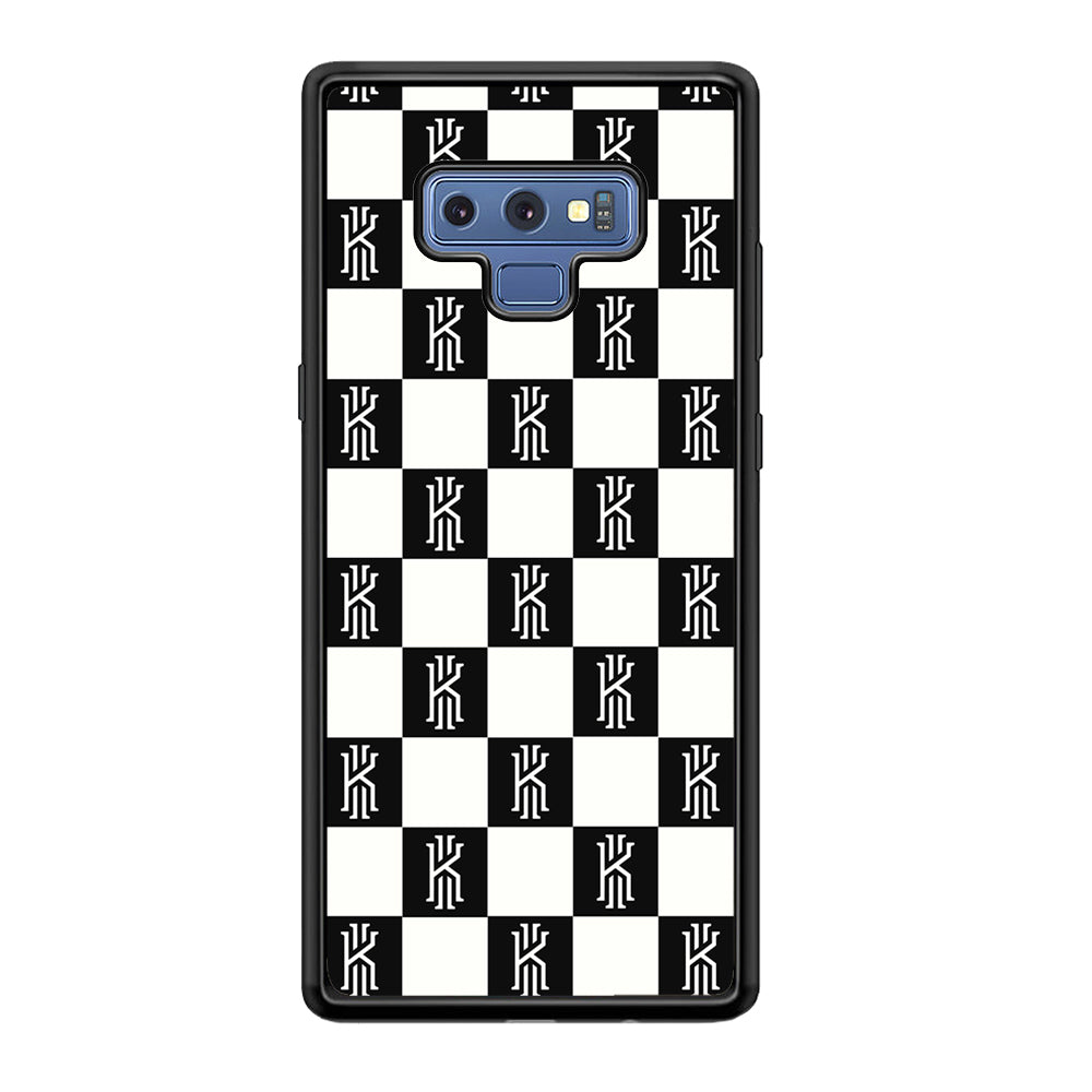 Kyrie Irving Chess Pattern Samsung Galaxy Note 9 Case-Mobile Phone Case-Rubber Black (2D Case)-Altracase