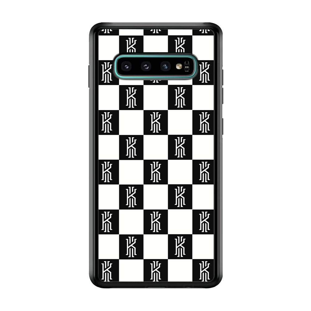 Kyrie Irving Chess Pattern Samsung Galaxy S10 Plus Case-Mobile Phone Case-Rubber Black (2D Case)-Altracase