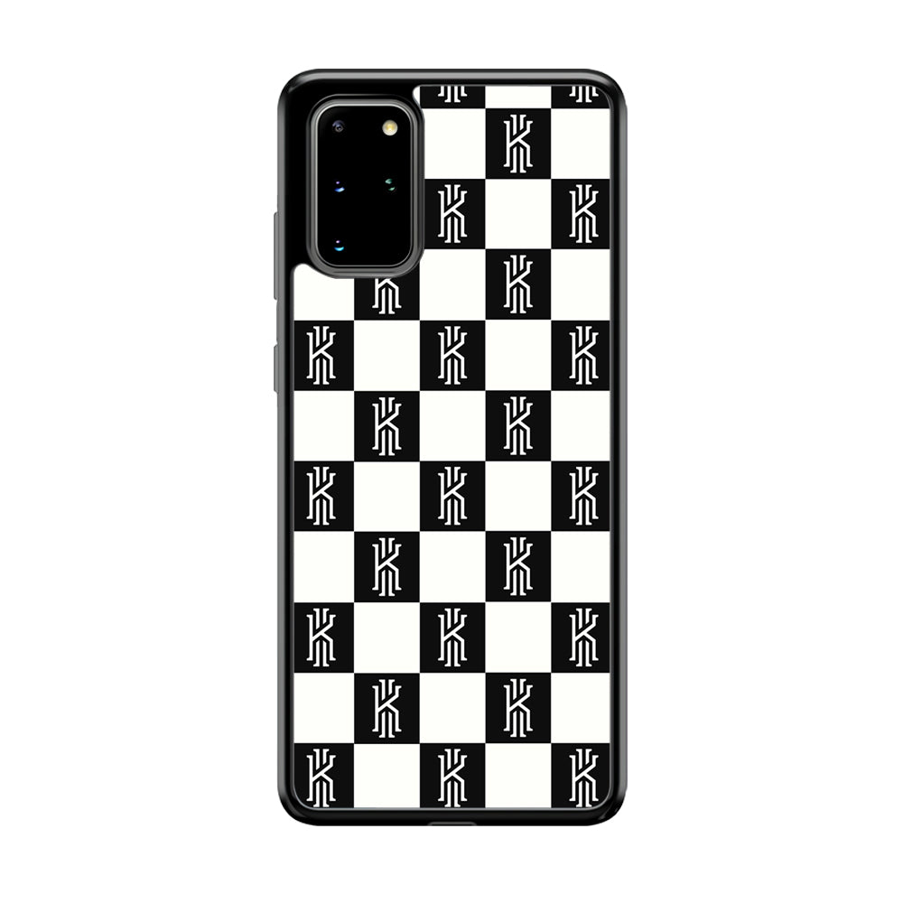 Kyrie Irving Chess Pattern Samsung Galaxy S20 Plus Case-Mobile Phone Case-Rubber Black (2D Case)-Altracase