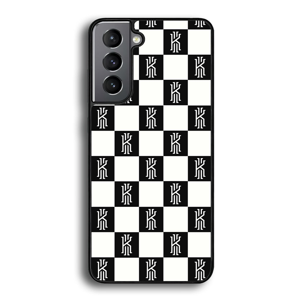 Kyrie Irving Chess Pattern Samsung Galaxy S24 Plus Case-Mobile Phone Case-Rubber Black (2D Case)-Altracase