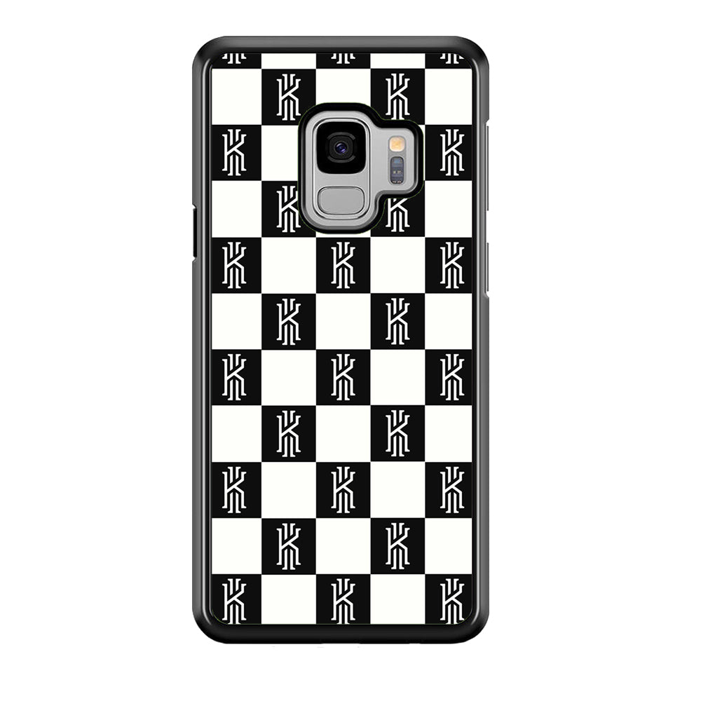 Kyrie Irving Chess Pattern Samsung Galaxy S9 Case-Mobile Phone Case-Rubber Black (2D Case)-Altracase