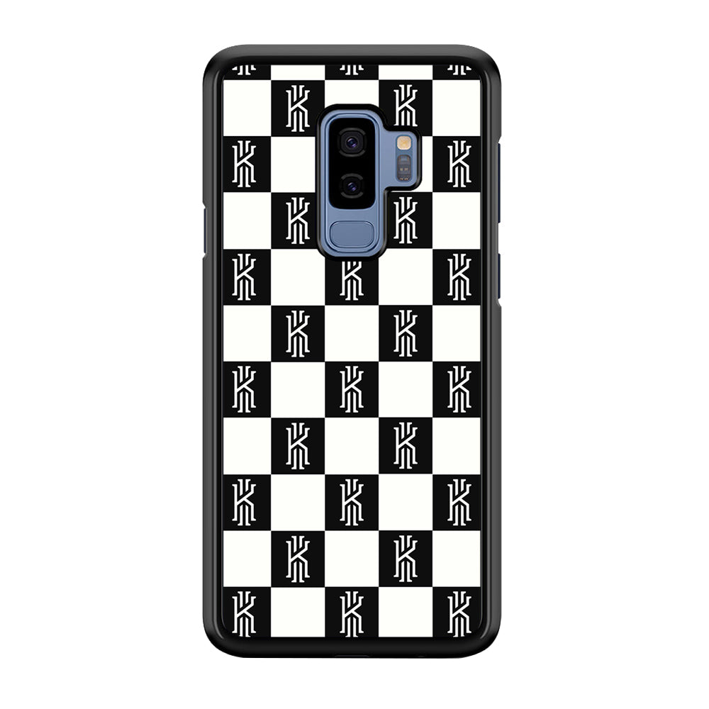 Kyrie Irving Chess Pattern Samsung Galaxy S9 Plus Case-Mobile Phone Case-Rubber Black (2D Case)-Altracase