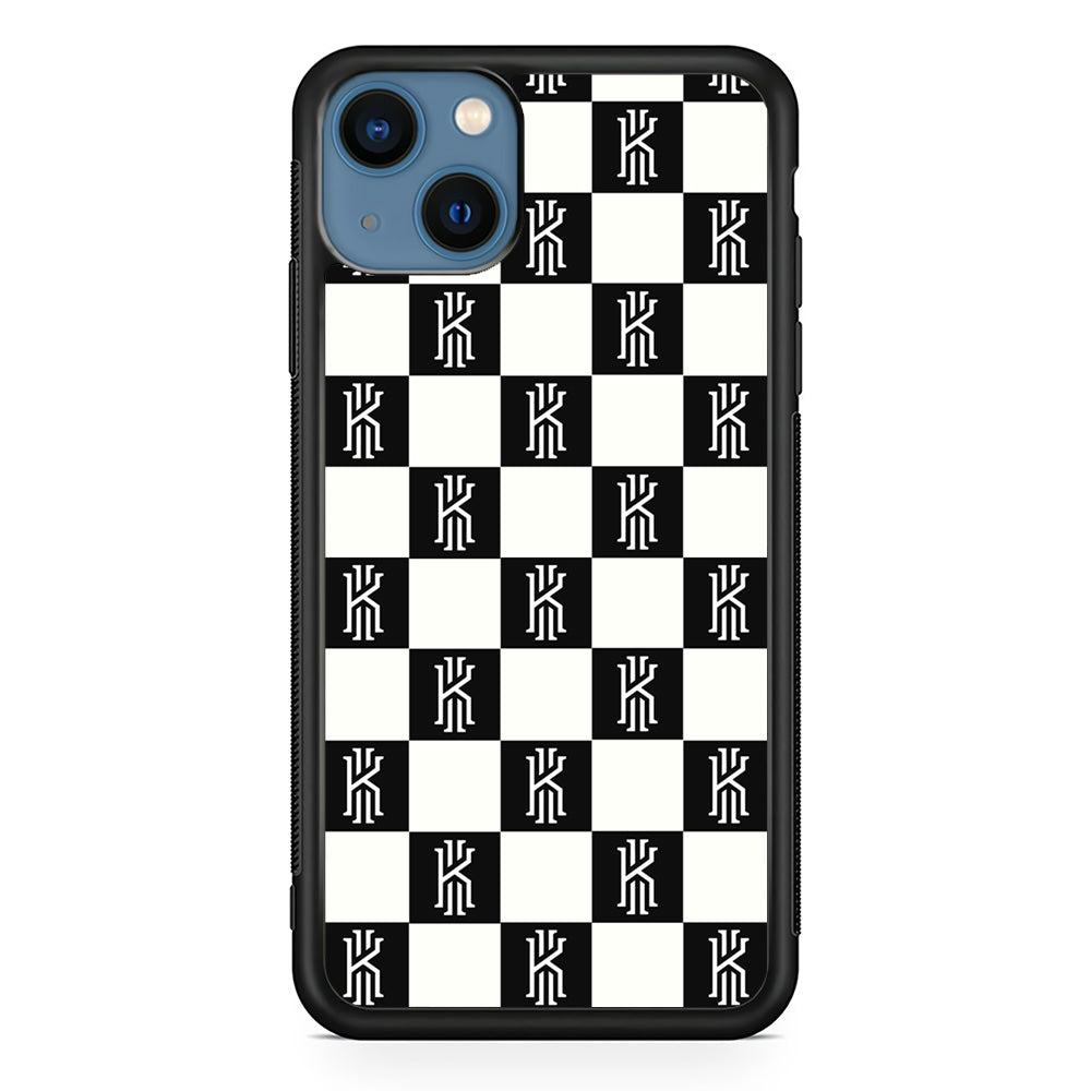 Kyrie Irving Chess Pattern iPhone 13 Case-Mobile Phone Case-Rubber Black (2D Case)-Altracase