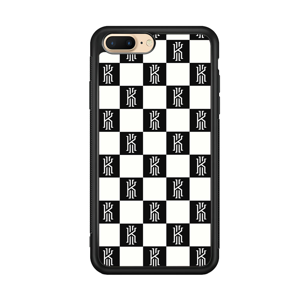 Kyrie Irving Chess Pattern iPhone 8 Plus Case-Mobile Phone Case-Rubber Black (2D Case)-Altracase