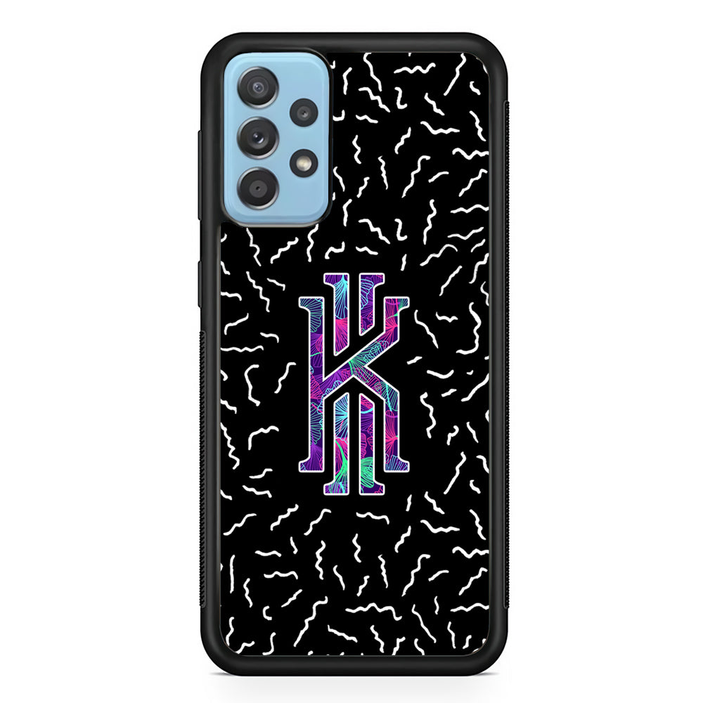 Kyrie Irving Small Striped Pattern Samsung Galaxy A72 Case-Mobile Phone Case-Rubber Black (2D Case)-Altracase