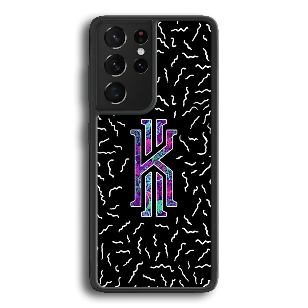 Kyrie Irving Small Striped Pattern Samsung Galaxy S23 Ultra Case-Mobile Phone Case-Rubber Black (2D Case)-Altracase