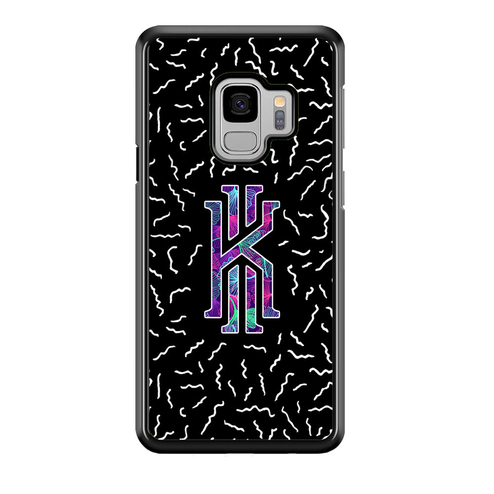 Kyrie Irving Small Striped Pattern Samsung Galaxy S9 Case-Mobile Phone Case-Rubber Black (2D Case)-Altracase