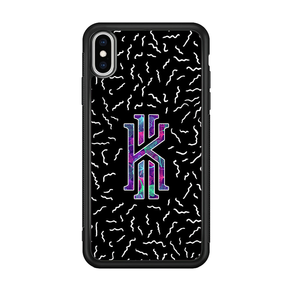 Kyrie Irving Small Striped Pattern iPhone Xs Max Case-Mobile Phone Case-Rubber Black (2D Case)-Altracase