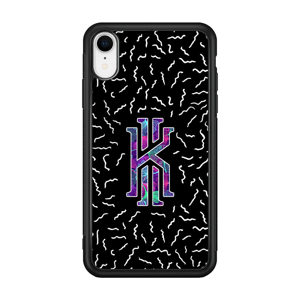 Kyrie Irving Small Striped Pattern iPhone XR Case-Mobile Phone Case-Rubber Black (2D Case)-Altracase