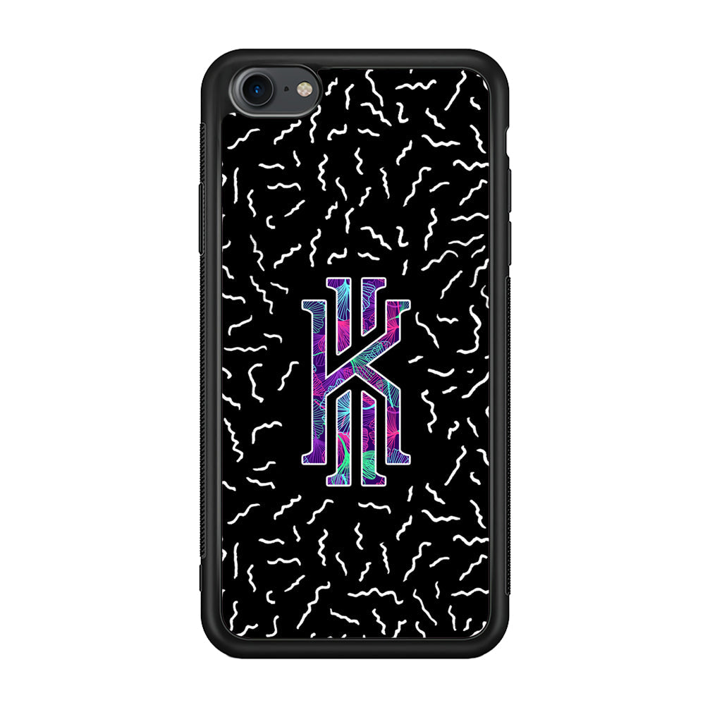 Kyrie Irving Small Striped Pattern iPhone SE 2020 Case-Mobile Phone Case-Rubber Black (2D Case)-Altracase