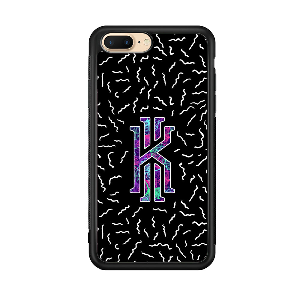 Kyrie Irving Small Striped Pattern iPhone 8 Plus Case-Mobile Phone Case-Rubber Black (2D Case)-Altracase