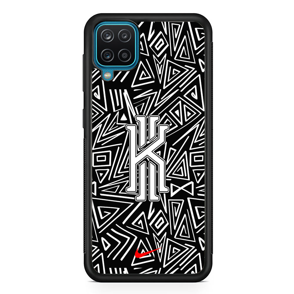 Kyrie Irving Abstract Shapes Samsung Galaxy A12 Case-Mobile Phone Case-Rubber Black (2D Case)-Altracase