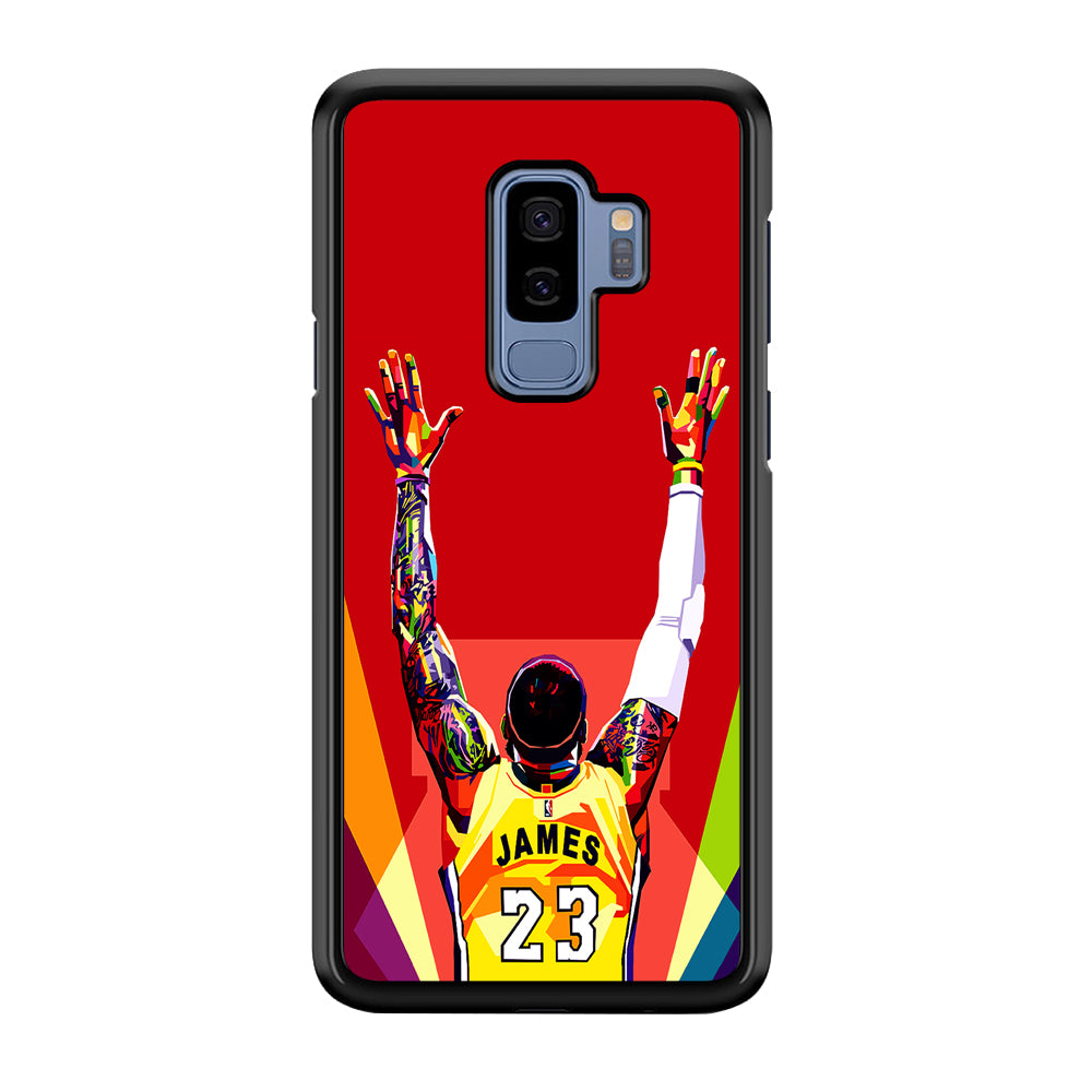 Lebron James Colorful Pop Art Samsung Galaxy S9 Plus Case-Phone Case-Rubber Black (2D Case)-Altracase