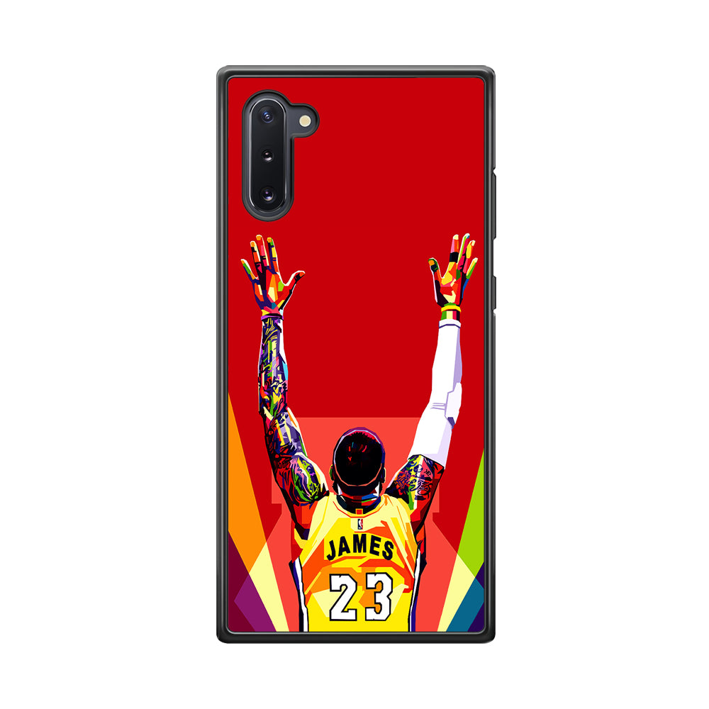 Lebron James Colorful Pop Art Samsung Galaxy Note 10 Case-Phone Case-Rubber Black (2D Case)-Altracase