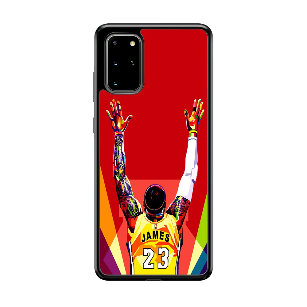 Lebron James Colorful Pop Art Samsung Galaxy S20 Plus Case-Phone Case-Tempered Glass Case-Altracase